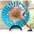 Изготовленный на заказ Логос бамбук круглый вентилятор рекламные силы 